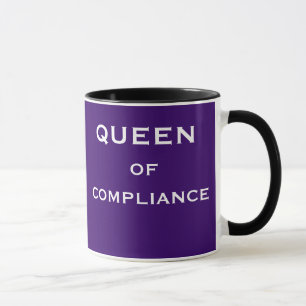 Tasse Agente de conformité féminine Funny Nom spécial Ca