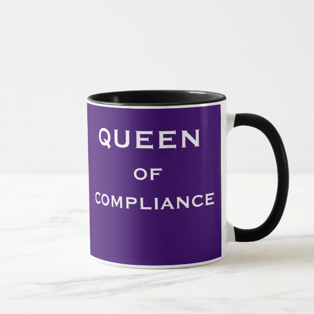 Tasse Agente de conformité féminine Funny Nom spécial Ca (Droite)