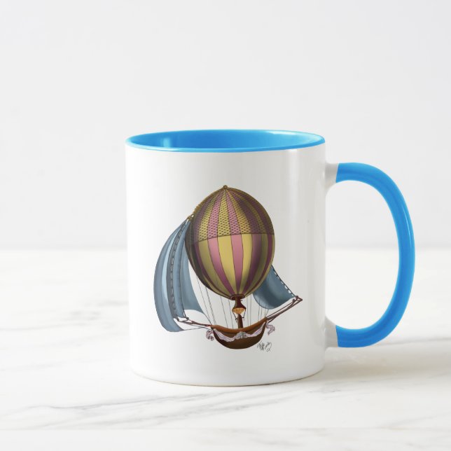 Tasse AirShip avec voiles bleues (Droite)