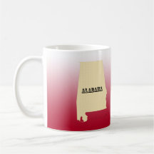 Tasse - Alabama Staat Karte mit Stadt