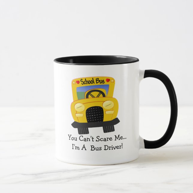 Tasse Alerte de chauffeur de bus (personnalisable) (Droite)