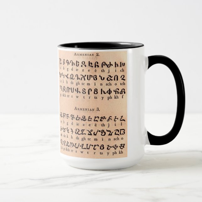 Tasse Alphabet arménien (Droite)