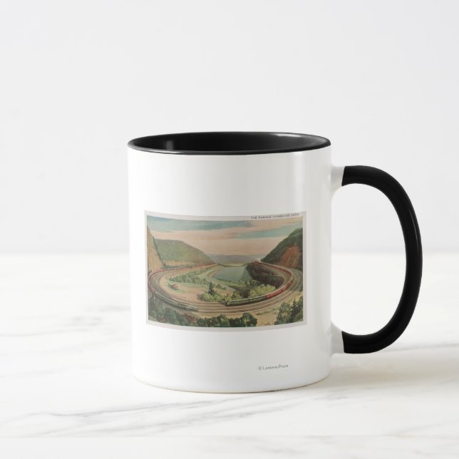 Tasse Altoona, Pennsylvanie, Le fameux Horseshoe Curv (Droite)