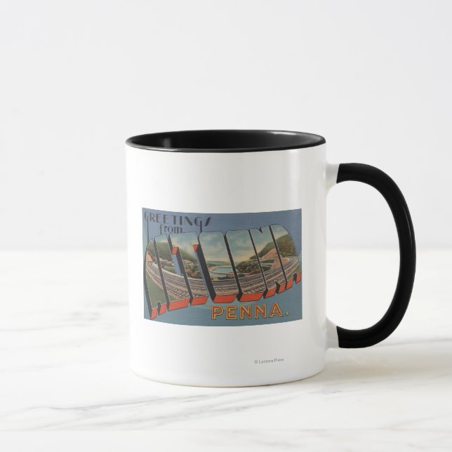 Tasse Altoona, Pennsylvanie - Scènes de grandes lettres (Droite)
