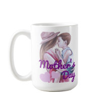 Tasse am Muttertag, Mutter und Sohn