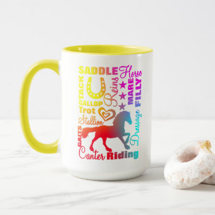 Tasse Amateurs de chevaux Colorful mite
