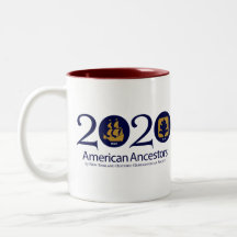 Tasse américaine d'ancêtres de la fleur
