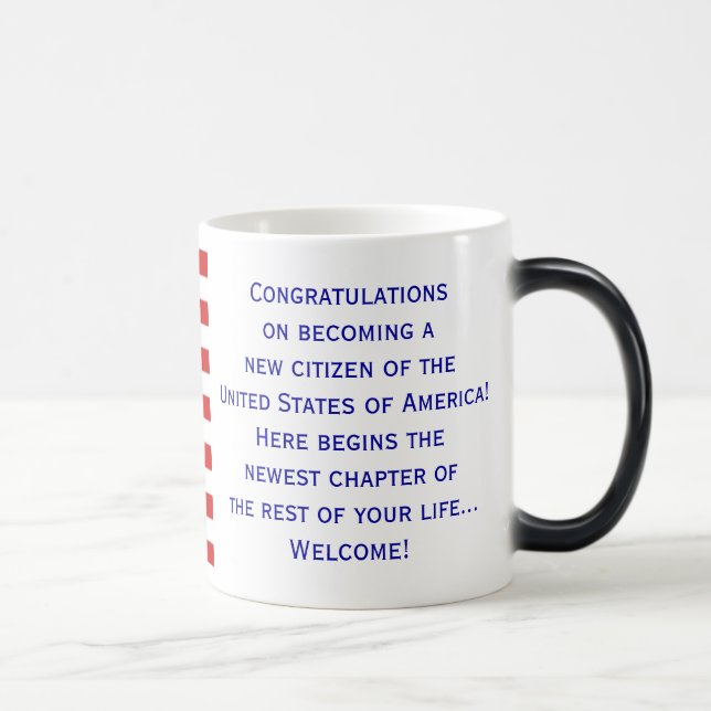 Tasse américaine de drapeau de citoyenneté par (Droite)
