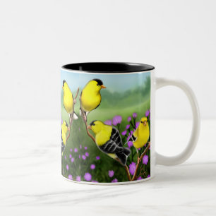 Tasse américaine sauvage de chardonnerets