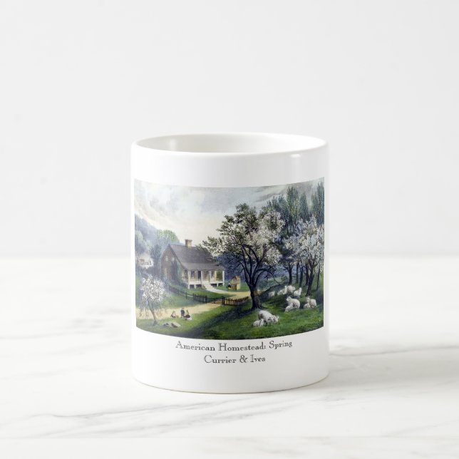 Tasse: Amerikanisches Gehöft: Frühling Kaffeetasse (Mittel)