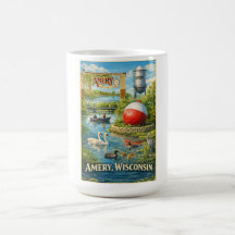 Tasse Amery, Wisconsin, Ville des Lacs