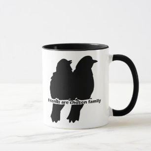 Tasse Amis choisis Family Bird Silhouette Citation