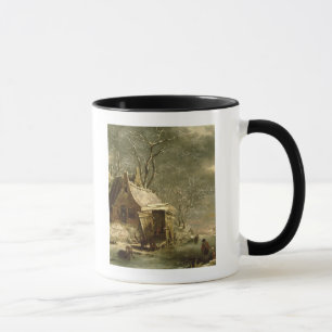 Tasse Amsterdam, scène d'hiver, XVIIème siècle
