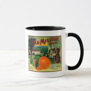 Tasse Ancienne mission Orange LabelFullerton, CA