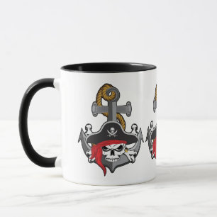 Tasse Ancre du crâne pirate