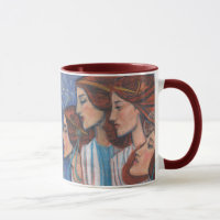 Angles Art Nouveau Gingembre Auburn Red Hair Femme