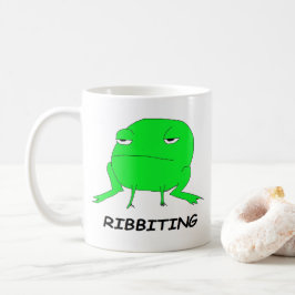 Tasse animale de calembour de grenouille de
