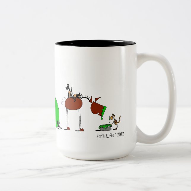 Tasse animale mignonne de bande dessinée (Droit)