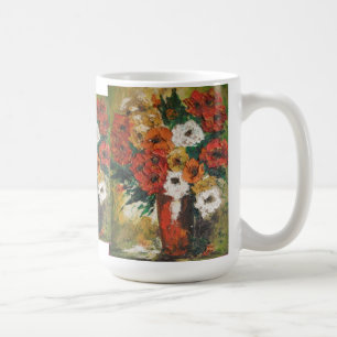 Tasse Ann Hayes Malen von roten Blume gemischt