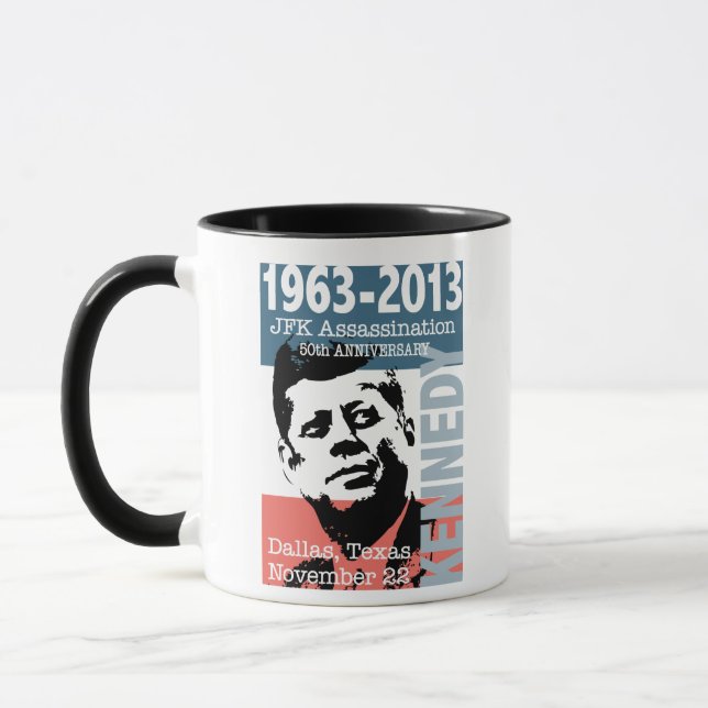 Tasse Anniversaire d'assassinat de JFK Kennedy 1963 - (Gauche)