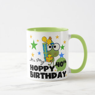 Tasse Anniversaire de houblon de Froggie quarantième