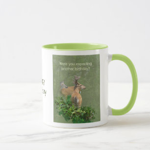 Tasse Anniversaire Whitetail Deer Buck & Doe