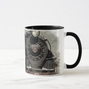 Tasse Antique Locomotive Moteur à vapeur Train Coffee Co