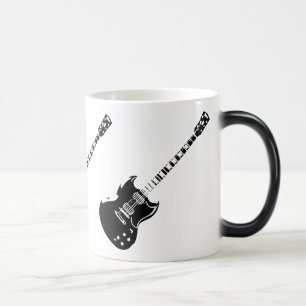 Tasse apparaissante de guitare activée par chaleur