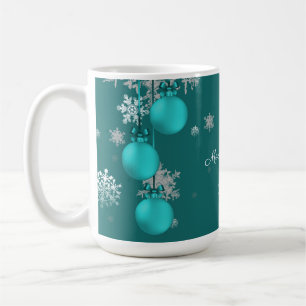 Tasse aquamariner Weihnachtsschmuck