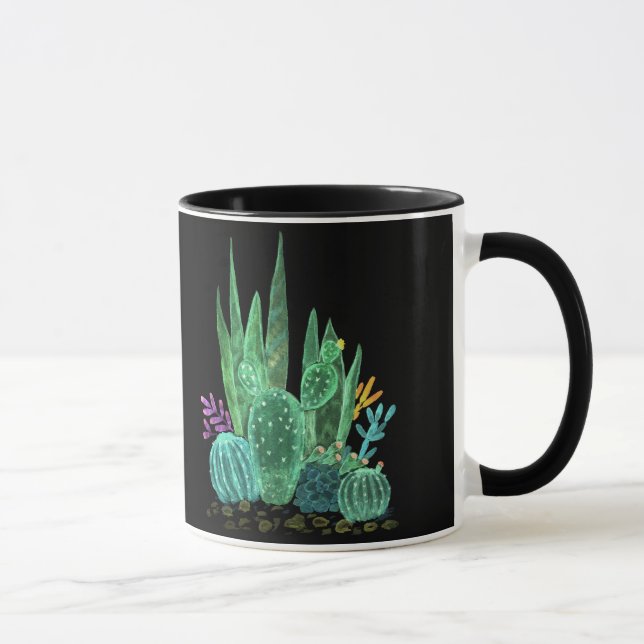 Tasse Aquarelle, cactus (Droite)