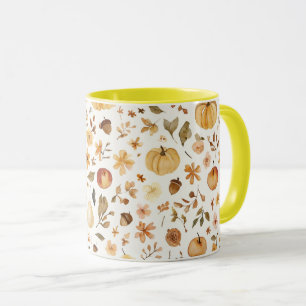 Tasse aquarelle cosy de récolte d'automne Citrou