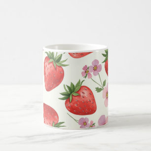 Tasse aquarelle fraise