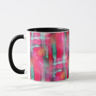 Tasse Aquarelle peinte par résumé d'éclat de Sun