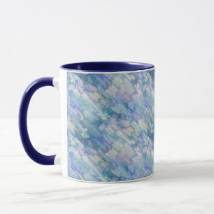 Tasse Aquarelle Retro Bleu pourpre Motif Raindrop