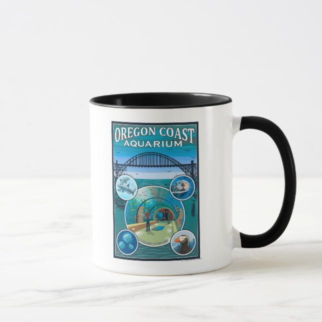 Tasse Aquarium de la côte de l'Oregon (Droite)