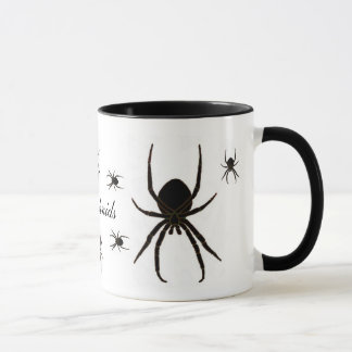 Tasse Araignée noire, Arachnides