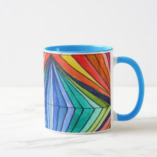 Tasse Arc-en-ciel - Art optique géométrique