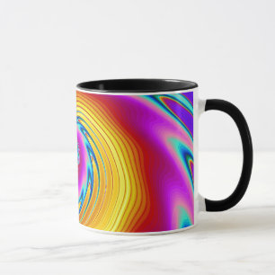 Tasse Arc-en-ciel liquide de tourbillonnement en verre