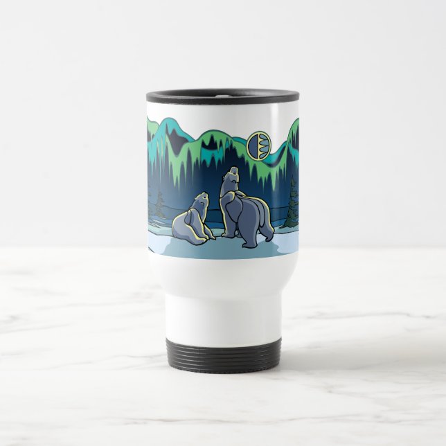 Tasse arctique d'ours blanc de tasse de voyage (Centre)