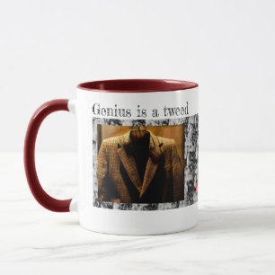 Tasse ardente de tweed de génie