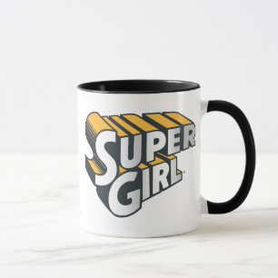 Tasse Argent de Supergirl et logo orange
