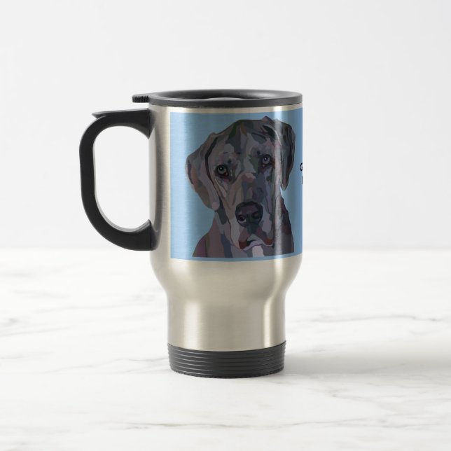 Tasse argentée de great dane Merle (Gauche)