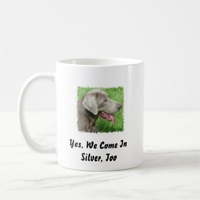 Tasse argentée de labrador retriever (Gauche)