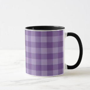 Tasse Arrière - plan checkered violet