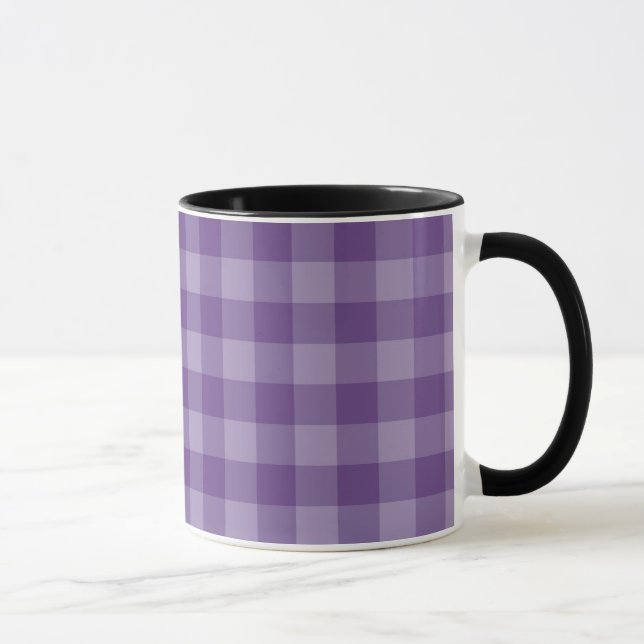 Tasse Arrière - plan checkered violet (Droite)