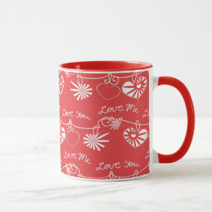 Tasse Arrière - plan de Saint Valentin