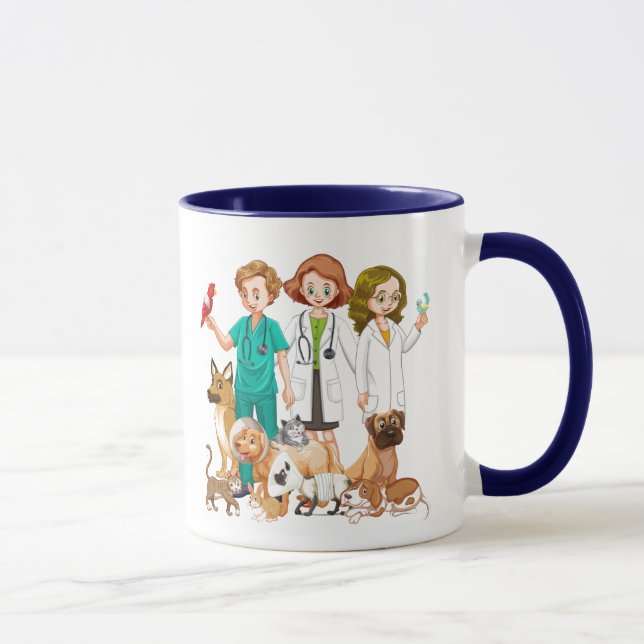 Tasse Arrière - plan vétérinaire de personnes (Droite)