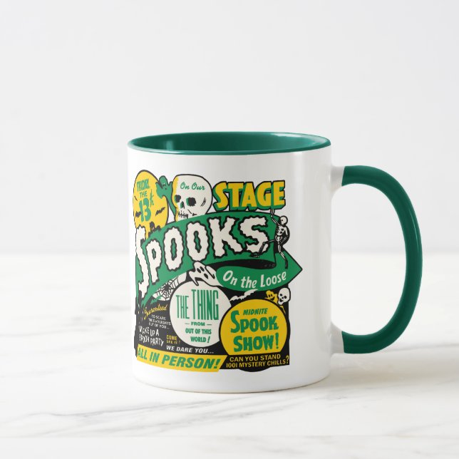 Tasse Art d'affiche de Spookshow - spectres sur le lâche (Droite)