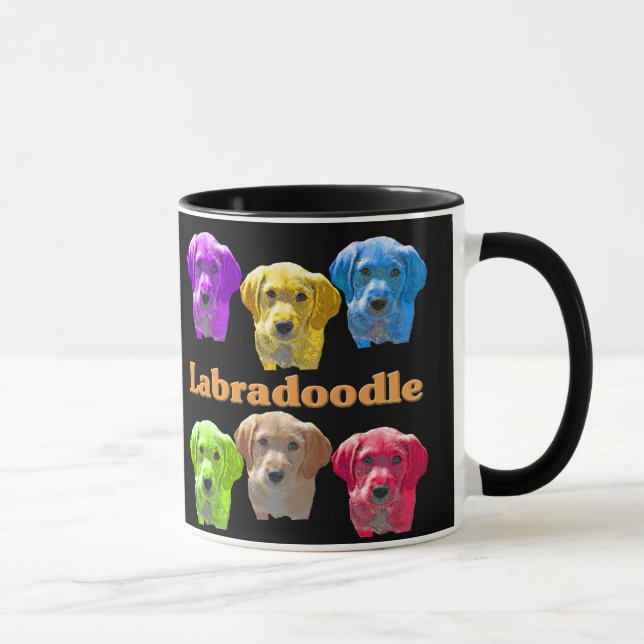 Tasse Art de bruit de Labradoodles (Droite)