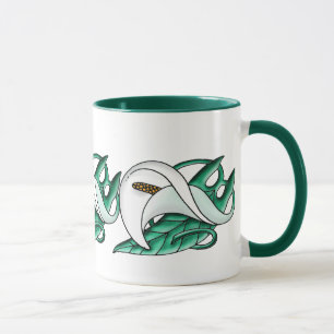 Tasse Art Nouveau calla lily